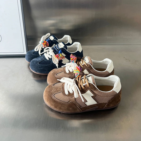Damen Sportliche Freizeitsneakers mit farbigen Akzenten und atmungsaktiven Einsätzen EB