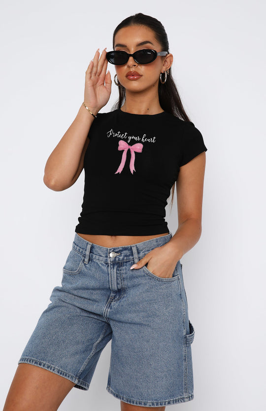 Damen bequemes Crop-Top mit modischem Druck EB