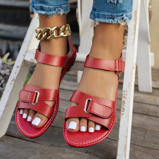 Damen Riemchen-Sandalen mit verstellbarem Schnallenverschluss EB