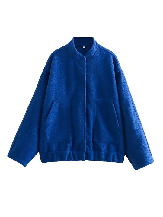 Damen Übergangsjacke mit modernem Stoffmix und praktischen Taschen EB