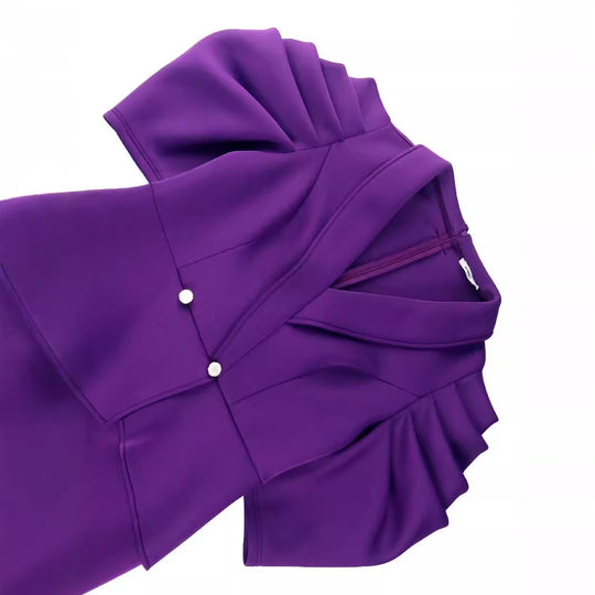 Damen Elegantes Etui-Kleid mit voluminösen Puffärmeln EB