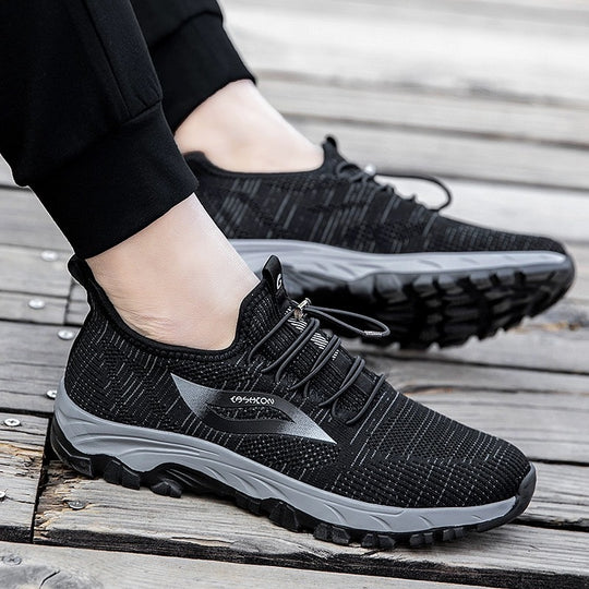 Damen Sportliche Strick Sneakers mit elastischem Schnellschnürsystem EB