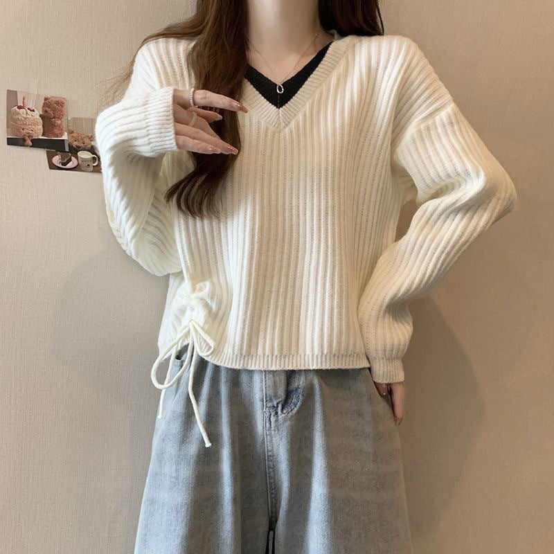 Damen lässiger Strickpullover EB