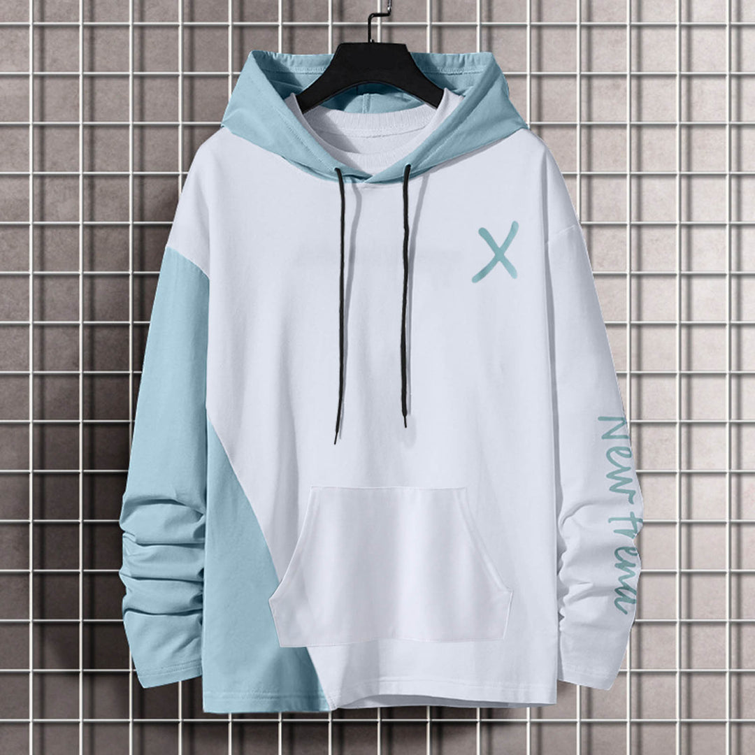 Damen Kapuzenpullover mit modernem Farbblockdesign und praktischer Kängurutasche EB