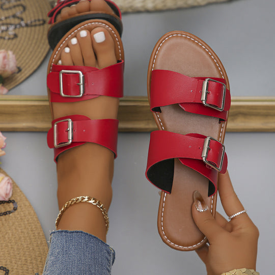 Damen Komfortable Clogs mit doppelt verstellbarem Riemendesign EB