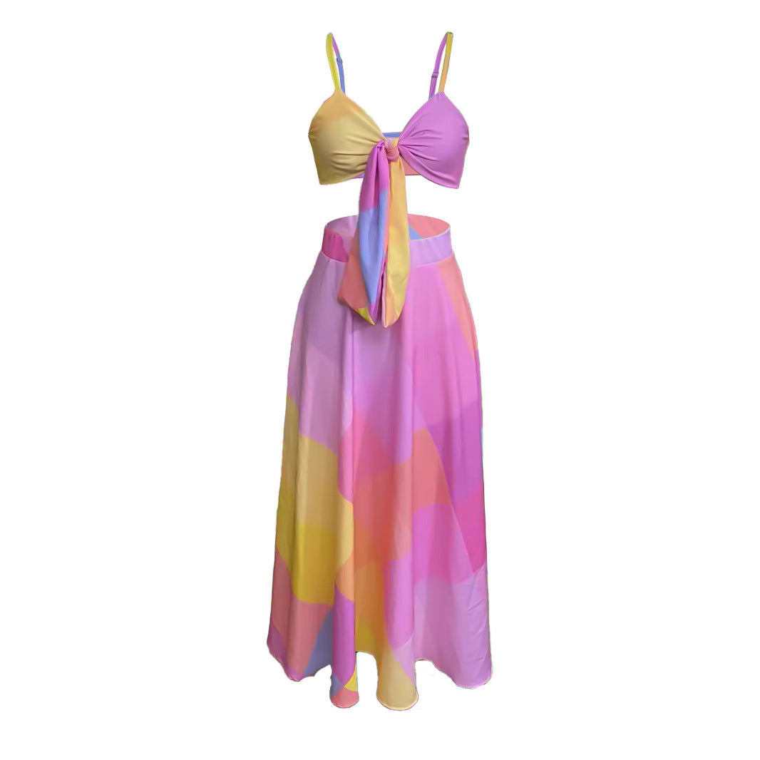 Damen Maxikleid mit raffiniertem Knotendesign EB