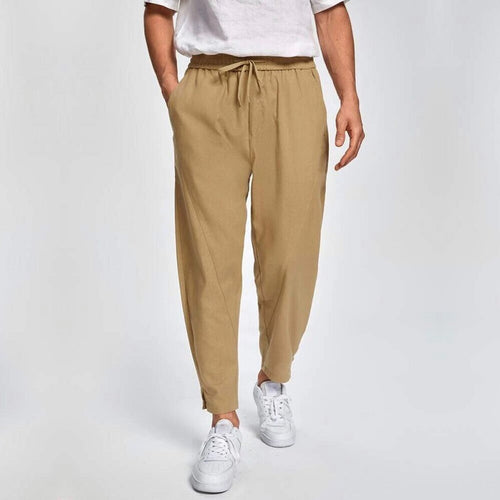 Herren lässige Freizeithose mit elastischem Bund und seitlichen Taschen EB