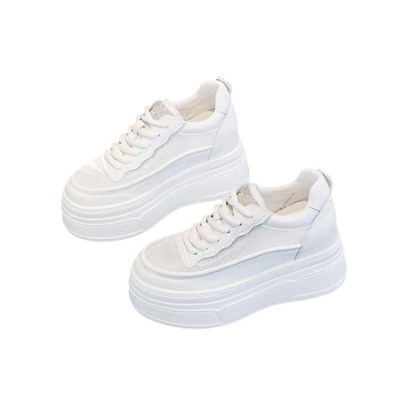 Damen Plateau-Sneaker mit modischen Mesh-Elementen und komfortabler Sohle EB