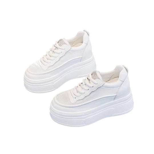 Damen Plateau-Sneaker mit modischen Mesh-Elementen und komfortabler Sohle EB