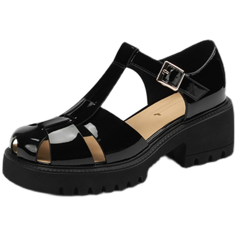 Damen Plateau-Sandalen im eleganten Schnitt mit verstellbarem Riemen EB
