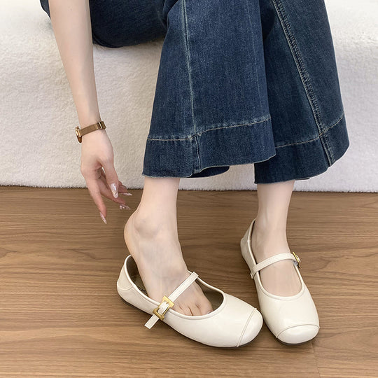 Damen Ballerinas mit dekorativem Riemchen und komfortablem Fußbett EB