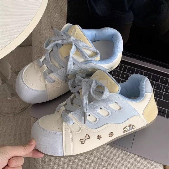 Damen sportliche Sneakers mit verspielten Tiermotiven EB