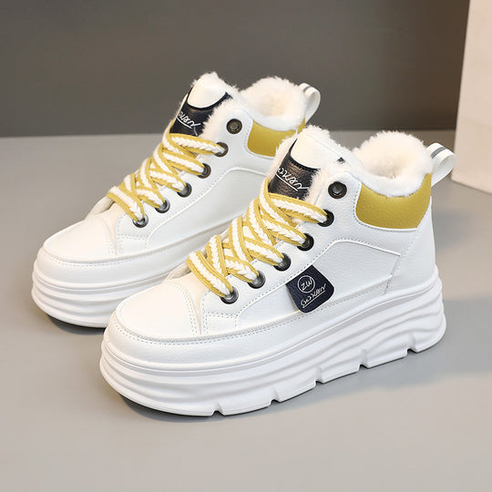 Damen modische Winter Sneakers mit kuscheligem Innenfutter und rutschfester Sohle EB