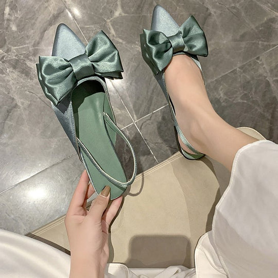 Damen Slingback-Ballerinas mit Schleifenakzent EB