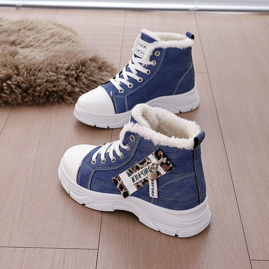 Damen Hohe Sneakers mit wärmendem Innenfutter und robuster Sohle EB