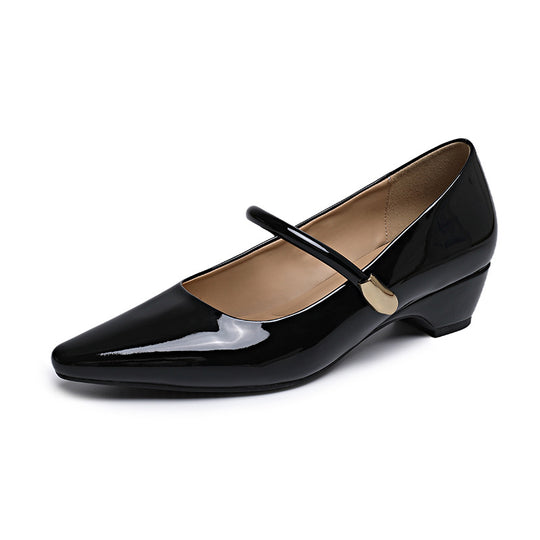 Damen elegante Mary Jane Schuhe mit Absatz EB