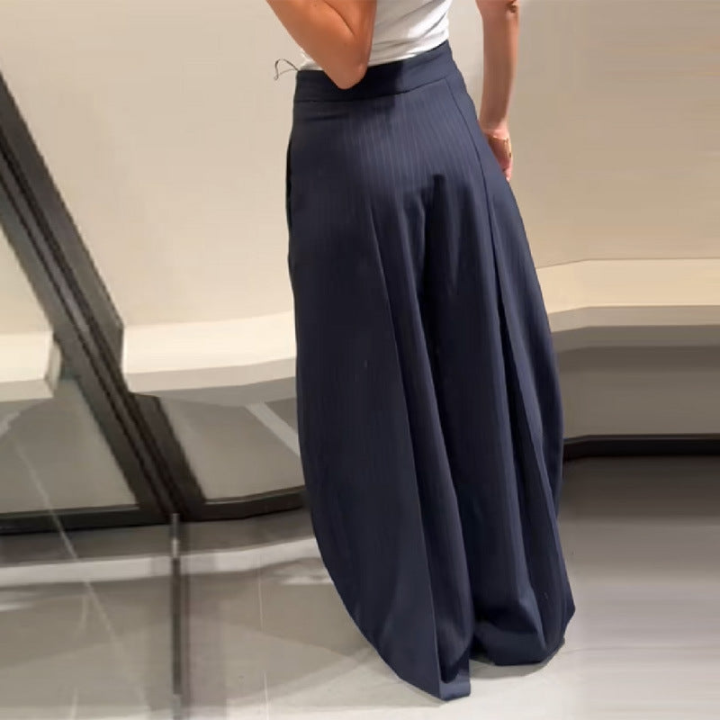 Damen elegante weite Stoffhose EB