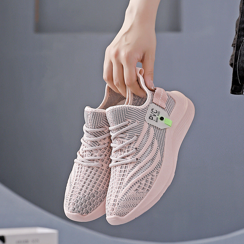 Damen Sportliche Sneakers mit atmungsaktivem Obermaterial und stabiler Sohle EB
