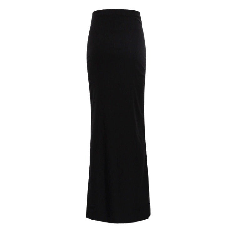 Damen Elegantes Maxirock mit hohem Bund und figurbetonter Silhouette EB