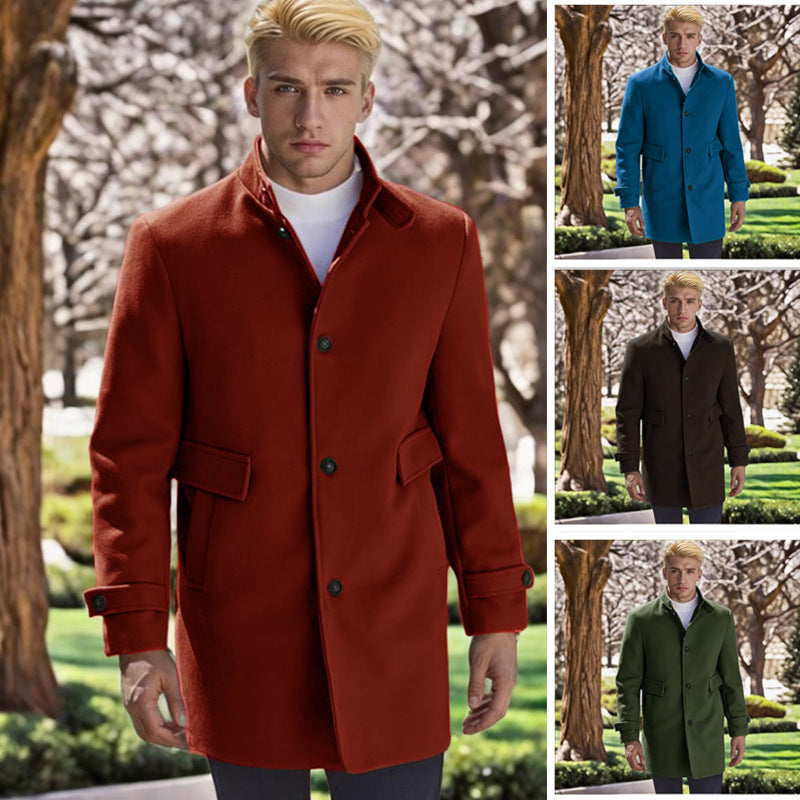 Herren eleganter, taillierter Wollmantel EB