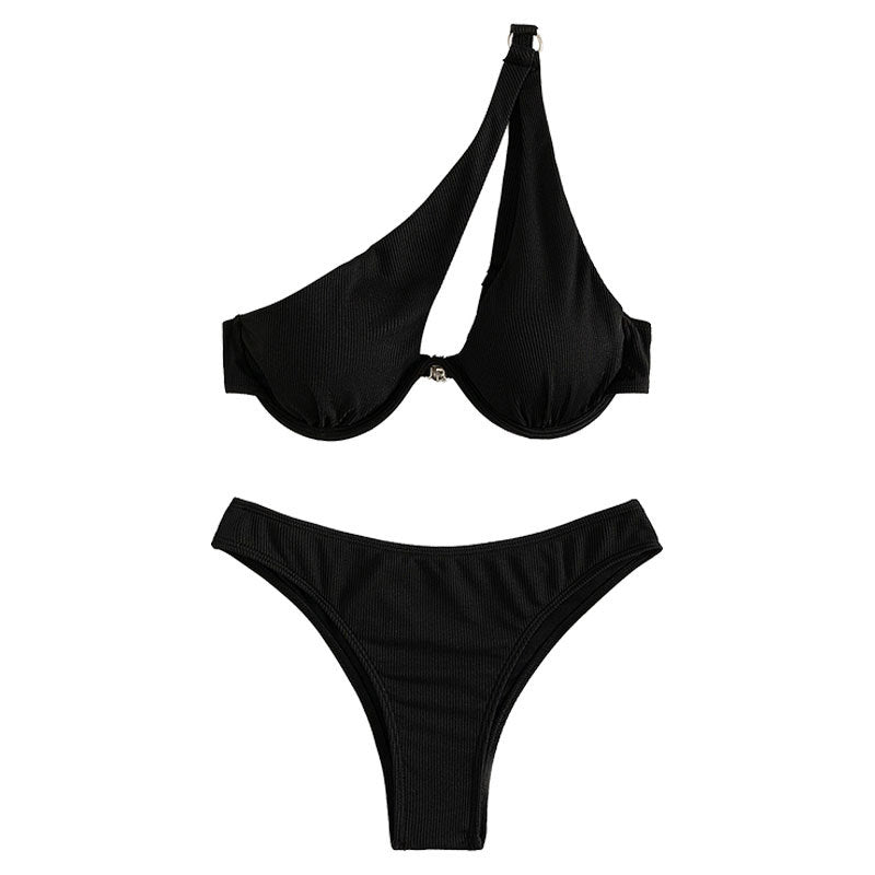 Damen Einteiliges Bademoden-Set mit asymmetrischem Trägerdesign EB