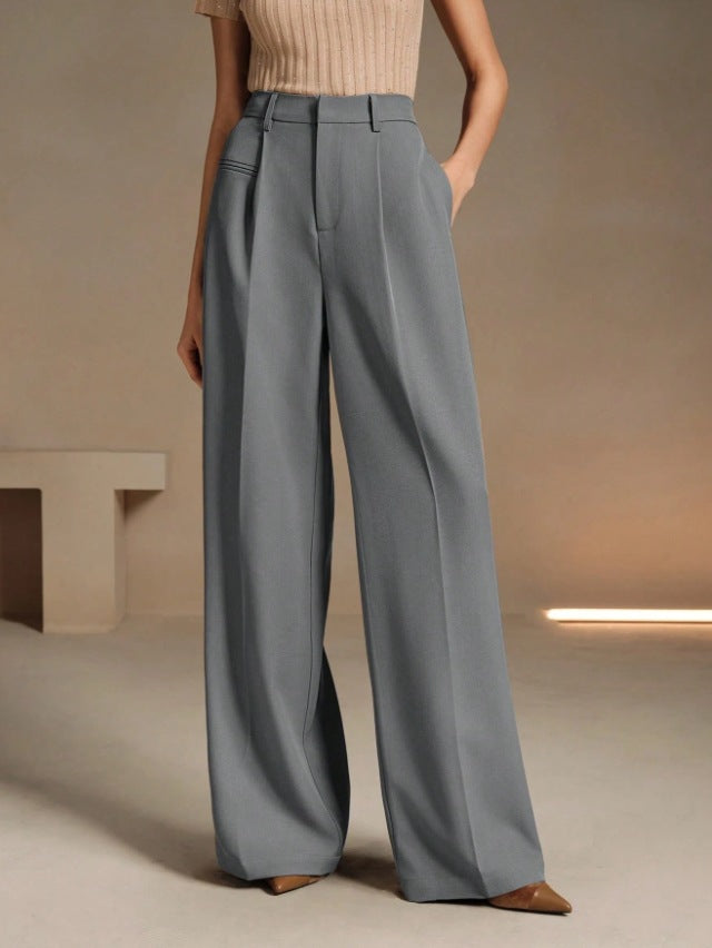 Damen Weite und elegante Anzughose mit hohen Bund EB
