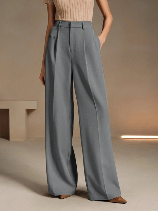 Damen Weite und elegante Anzughose mit hohen Bund EB