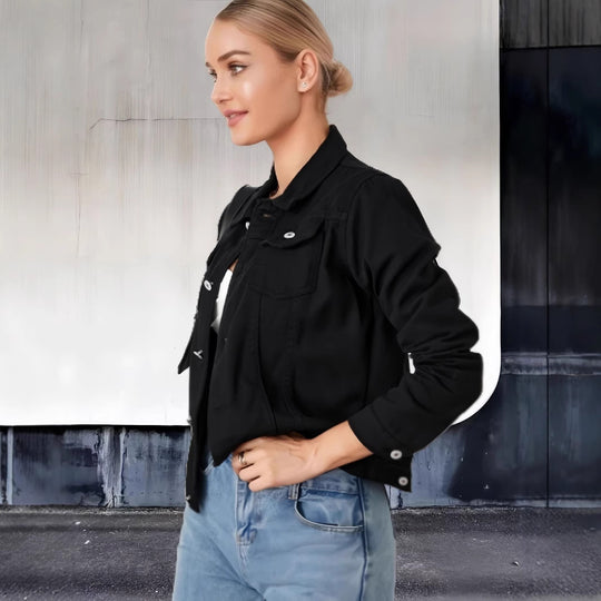 Damen Lässige Utility-Jacke mit strukturierten Details EB