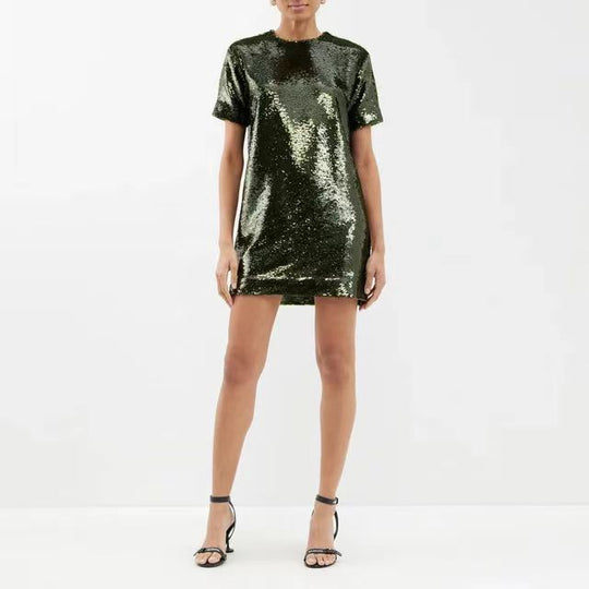 Damen Glitzerndes Oversize-Top mit funkelnden Pailletten EB