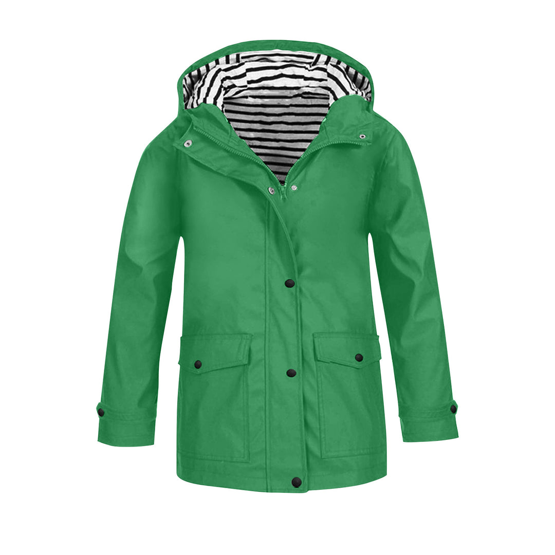 Damen wetterfeste Parkajacke mit praktischen Taschen und verstellbarem Kapuzenkragen EB