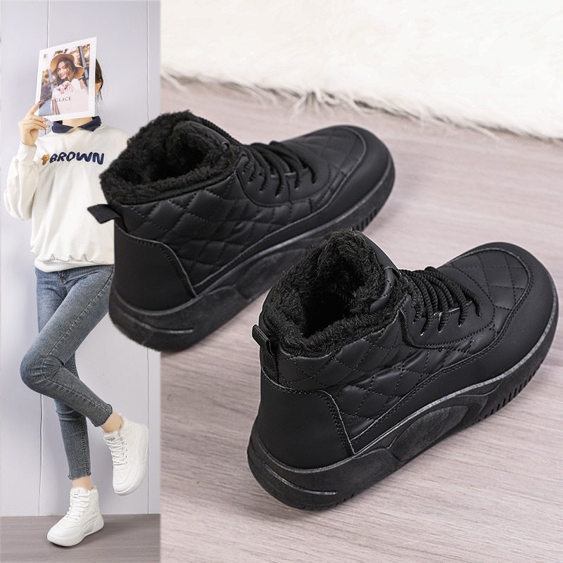 Damen Sportliche High-Top Sneakers mit wärmendem Innenfutter EB