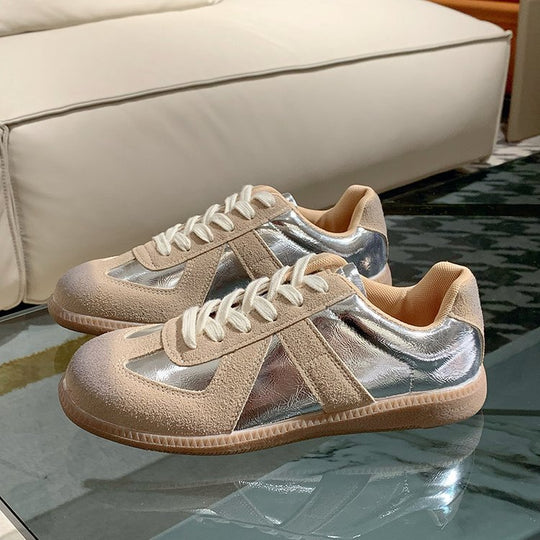 Damen modische Sneakers mit reflektierenden Details und bequemer Sohle EB