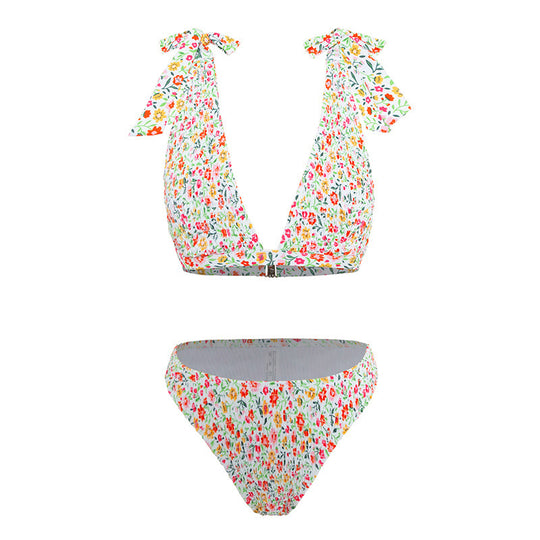 Damen Triangel-Bikini mit verstellbaren Schleifen EB