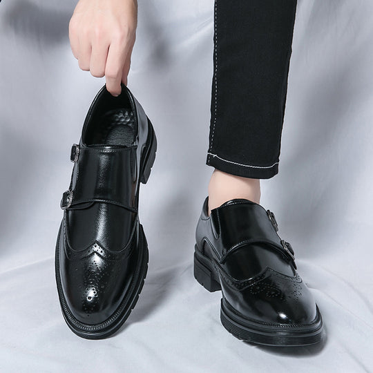Damen Elegante Doppel-Monk-Schuhe aus hochwertigem Leder EB