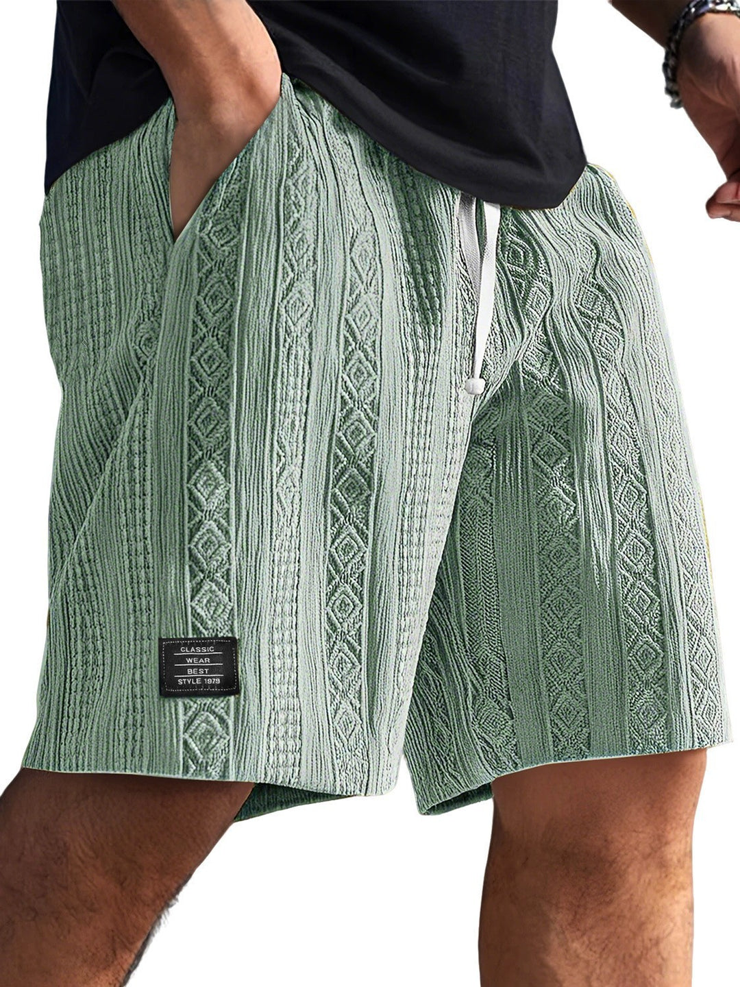 Herren Stilvolle Freizeithosen im lässigen Strickdesign EB