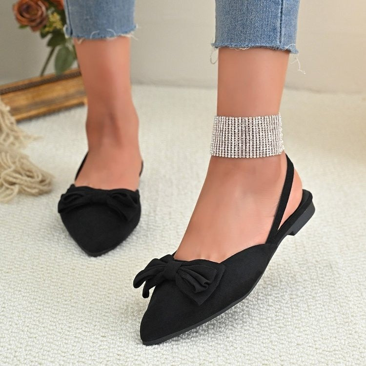 Damen Slingback-Mokassins mit dekorativem Schleifen-Detail EB
