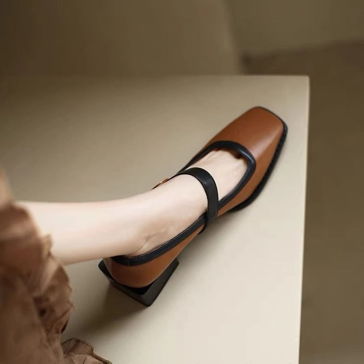 Damen elegante Mules mit Riemen EB