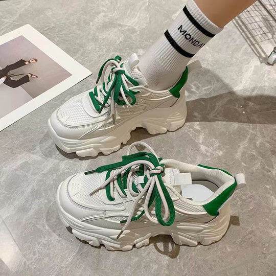 Damen Chunky Sneakers mit atmungsaktiver Mesh-Oberfläche und rutschfester Sohle EB