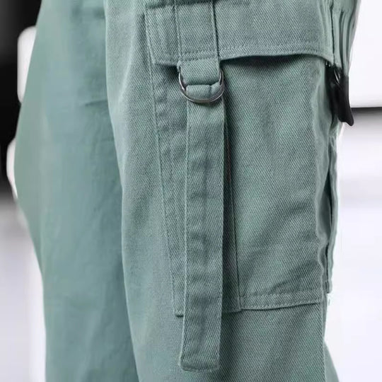 Damen Cargo-Hose mit weitem Bein und praktischen Taschen EB