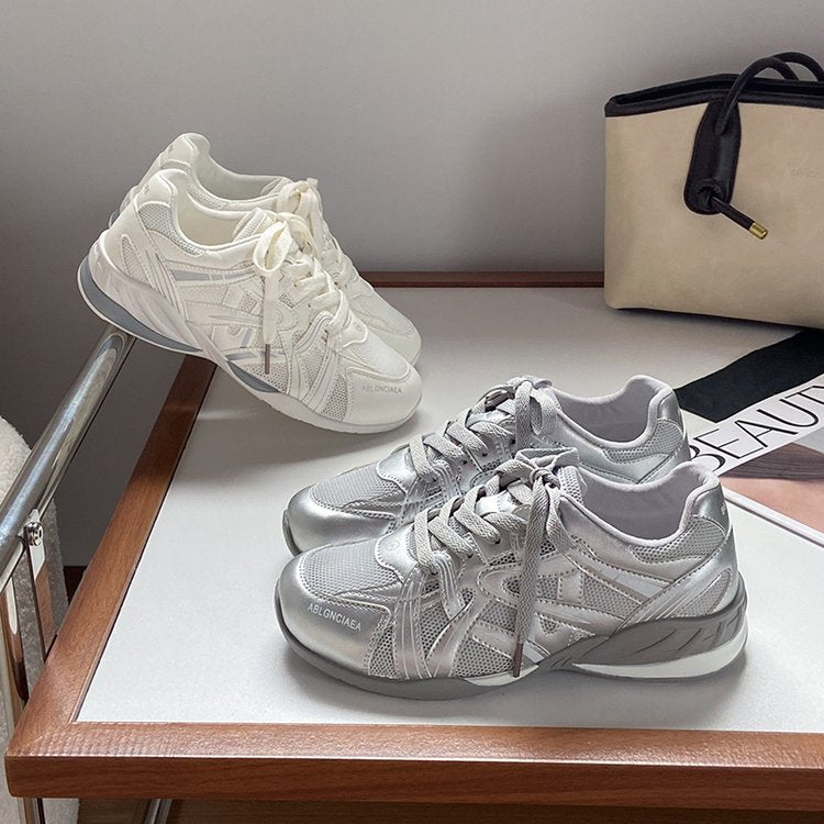 Damen Sportliche Sneakers mit atmungsaktiver Mesh-Oberfläche und ergonomischer Sohle EB