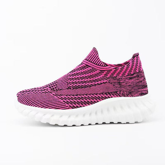 Damen Modische Strick-Sneaker mit rutschfester Sohle EB