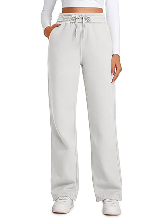 Damen Lässige Freizeithose mit weitem Schnitt und elastischem Bund EB