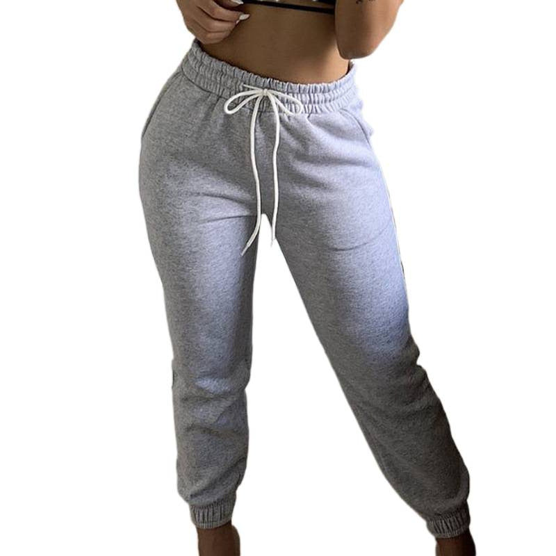Damen Sportliche Sommerhose mit elastischem Bund und modischer Schnürung EB