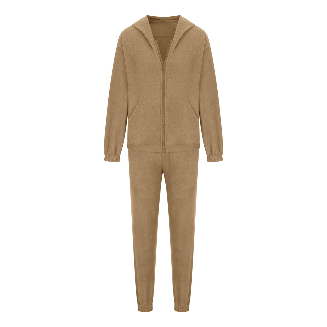 Damen oversized Hoodie mit Kängurutasche und Cargo-Jogginghose Set EB