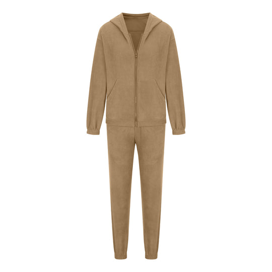 Damen oversized Hoodie mit Kängurutasche und Cargo-Jogginghose Set EB