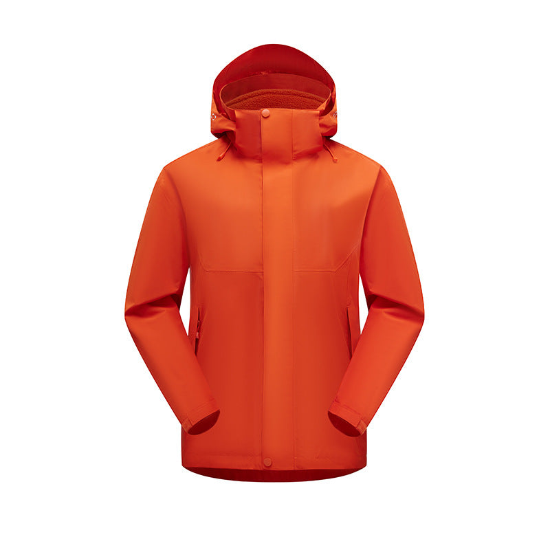 Herren matte wasserdichte Urban Outdoorjacke mit getapten Nähten, abnehmbarer Kapuze und Fleecekragen EB