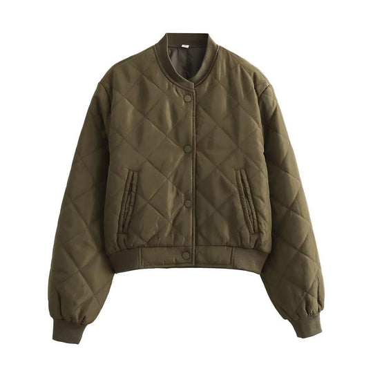 Damen gesteppte Übergangsjacke mit komfortablem Schnitt und praktischen Taschen EB