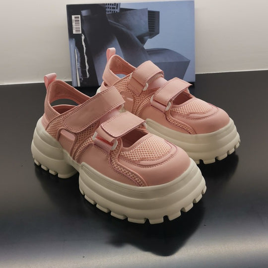 Damen Chunky-Sandalen mit verstellbarem Klettverschluss und rutschfester Sohle EB