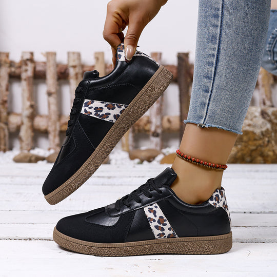 Damen Sneakers im modischen Leo-Design mit bequemer Sohle EB