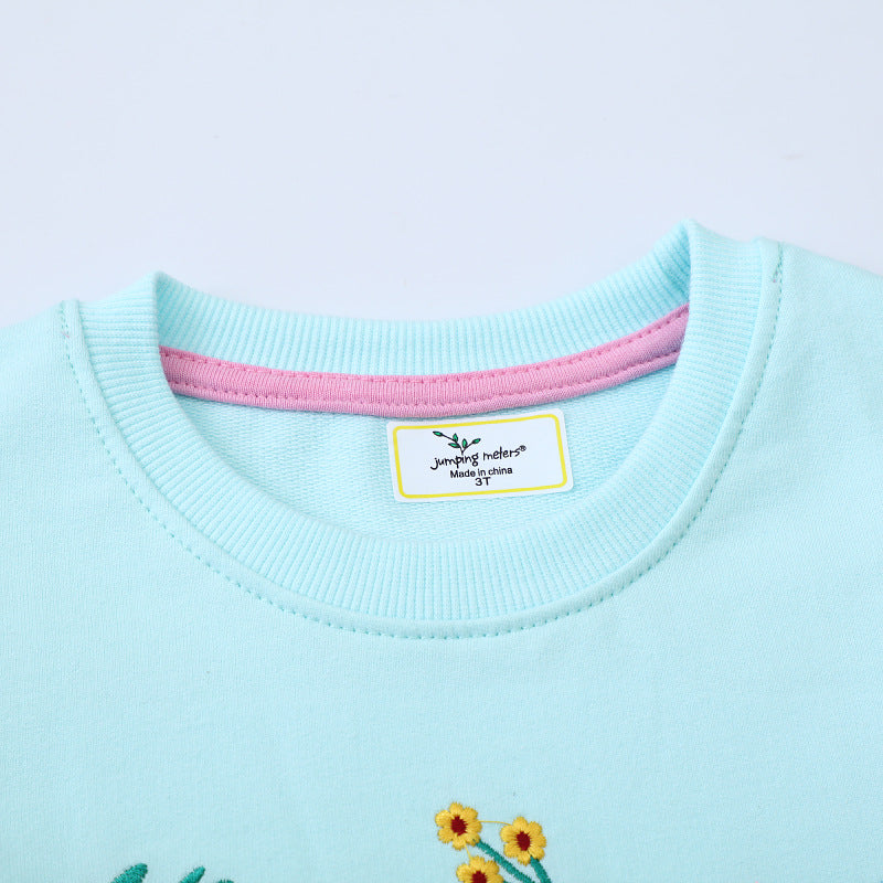 Mädchen Sweatshirt mit buntem Schmetterlingsmotiv EB